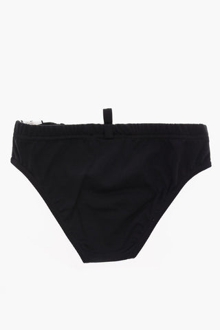 Logo Print Slip Beachwear