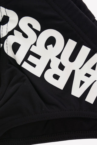 Logo Print Slip Beachwear