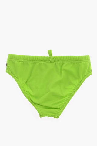 Logo Print Slip Beachwear
