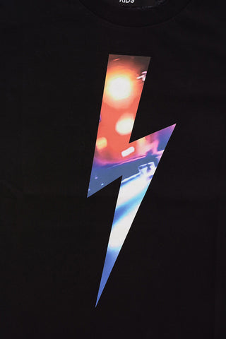 Cotton Crewneck CITY LIGHTS BOLT T-Shirt