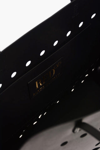 Laser Cut Leather Maxi Tote Bag