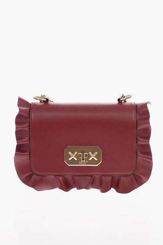 Soft leather ROCK RUFFLES Shoulder Bag with Adjustable Shoulder Chain 