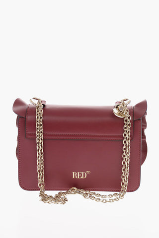 Soft leather ROCK RUFFLES Shoulder Bag with Adjustable Shoulder Chain 