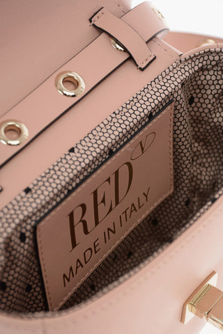 Leather ROCK RUFFLES Mini Saddle Bag with Removable Shoulder Strap
