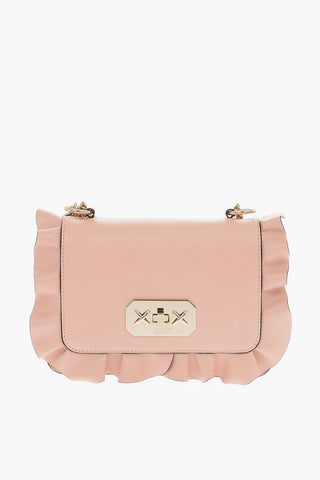 Soft leather ROCK RUFFLES Shoulder Bag with Adjustable Shoulder Chain