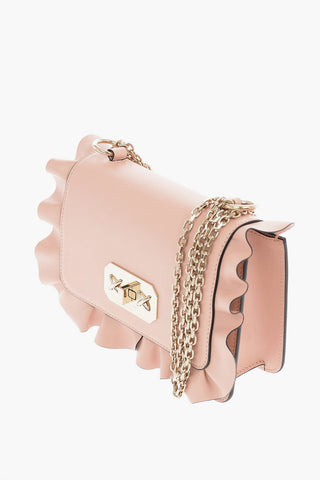 Soft leather ROCK RUFFLES Shoulder Bag with Adjustable Shoulder Chain