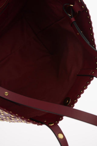 Borsa Tote in Nappa con Applicazioni Floreali