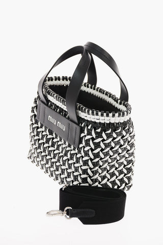 Two Tone Braided Leather with Removable Shoulder Strap
