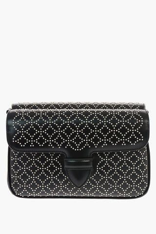 Borsa Saddle in Pelle con Borchie e Tracolla Removibile 
