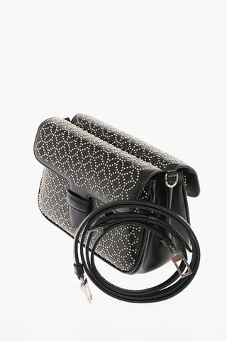 Borsa Saddle in Pelle con Borchie e Tracolla Removibile 