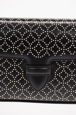 Borsa Saddle in Pelle con Borchie e Tracolla Removibile 