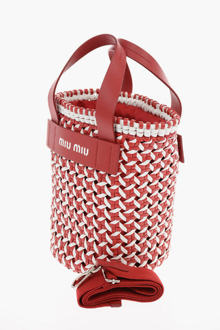 Braided Bucket Bag with Removable Shoulder Strap
