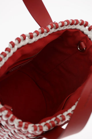 Braided Bucket Bag with Removable Shoulder Strap