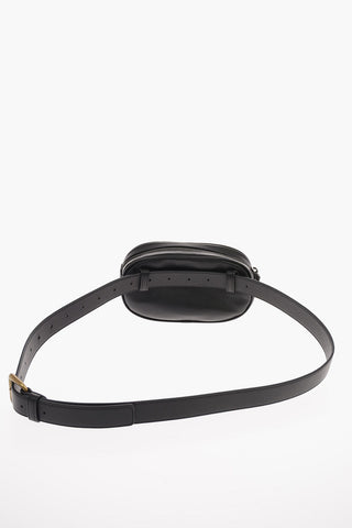 Braided Leather Bum Bag with Removable Belt 