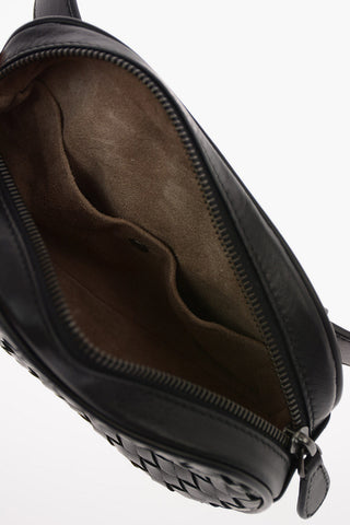 Braided Leather Bum Bag with Removable Belt 