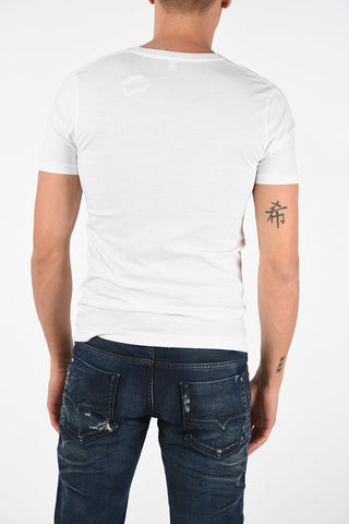 Skull Printed Crew-Neck T-Shirt