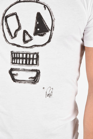 Skull Printed Crew-Neck T-Shirt