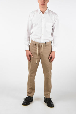 Drawstring Mid Waist Single Pleat P-MORGY Pants