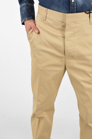 Cotton Stretch Single Pleat Pants
