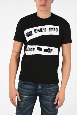 Cotton Printed DON’T CARE T-Shirt