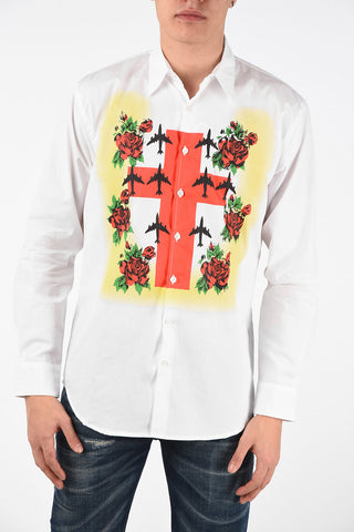 Printed Shirt with Classic Collar