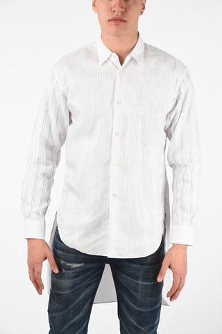 SHIRT Asymmetrical Pencil Striped Shirt