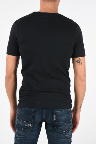 T-Shirt Girocollo in Cotone Con Stampa 