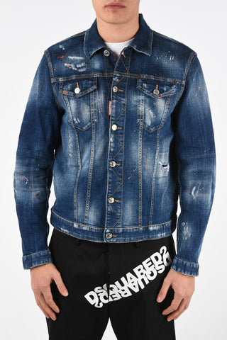 Giubbotto DAN in Denim Effetto Vintage