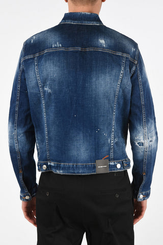 Giubbotto DAN in Denim Effetto Vintage