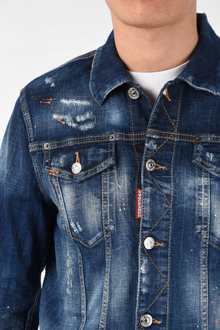Giubbotto DAN in Denim Effetto Vintage