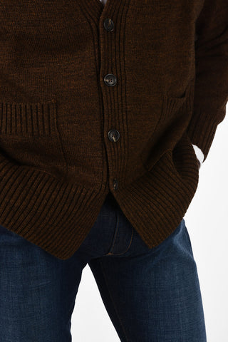 CC COLLECTION v-neck cable knit Cardigan