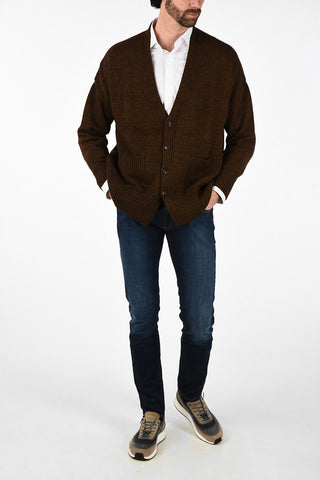 CC COLLECTION v-neck cable knit Cardigan