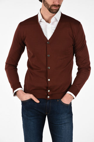v-neck virgin wool MILLENIUM cardigan