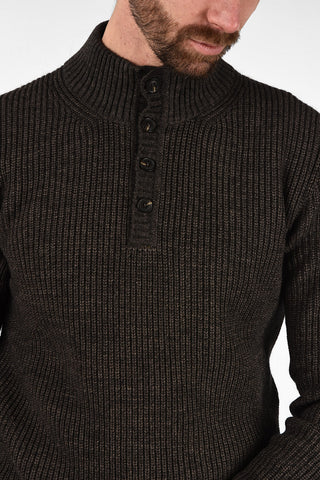 CC COLLECTION cable knit henley sweater