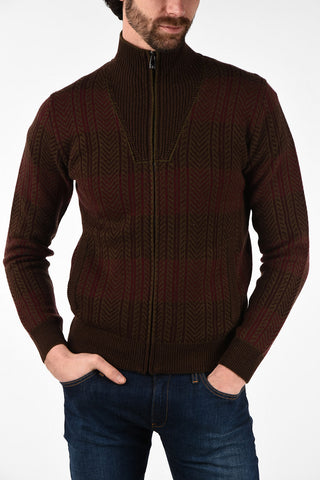 virgin wool and cashmere DOROTEA turtle-neck sweater with Zip Closure