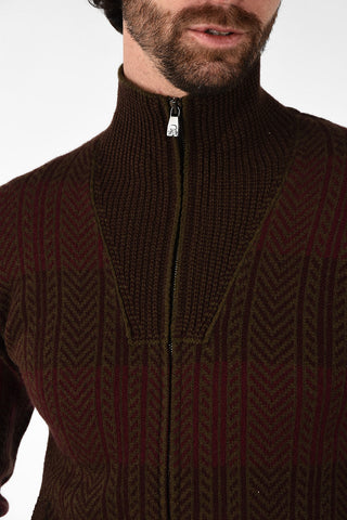 virgin wool and cashmere DOROTEA turtle-neck sweater with Zip Closure