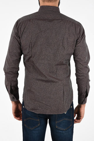 CC COLLECTION floral-print SLIM spread collar shirt