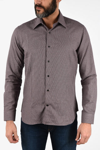 CC COLLECTION houndstooth spread collar SLIM shirt