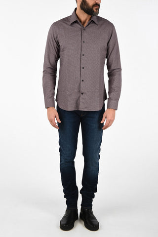 CC COLLECTION houndstooth spread collar SLIM shirt