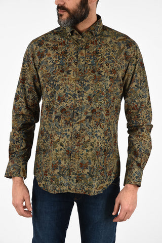 CC COLLECTION floral-print SARTORIALE button-down collar shirt