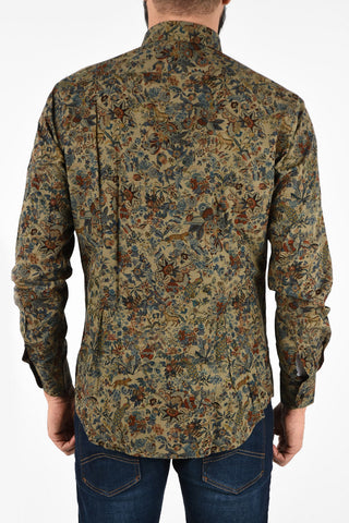 CC COLLECTION floral-print SARTORIALE button-down collar shirt