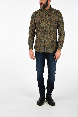 CC COLLECTION floral-print SARTORIALE button-down collar shirt