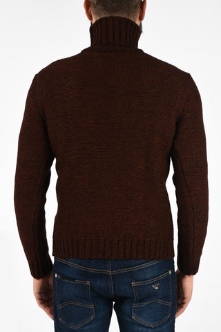 CC COLLECTION turtle neck aran sweater