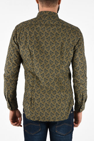 CC COLLECTION Floral Patterned Corduroy SLIM FIT Shirt