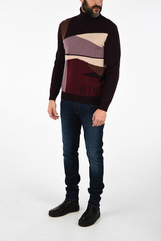 maglia a collo alto in cashmere