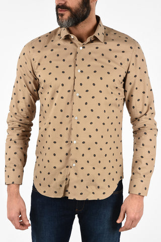 CC COLLECTION printed SLIM spread collar shirt