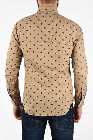 CC COLLECTION printed SLIM spread collar shirt