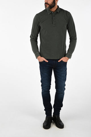 Piquet Long Sleeve 3 Button Polo
