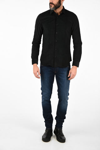 CC COLLECTION corduroy SLIM spread collar shirt
