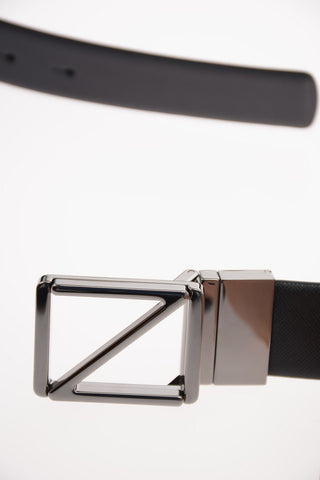 ZZEGNA Leather Reversible Belt 35mm